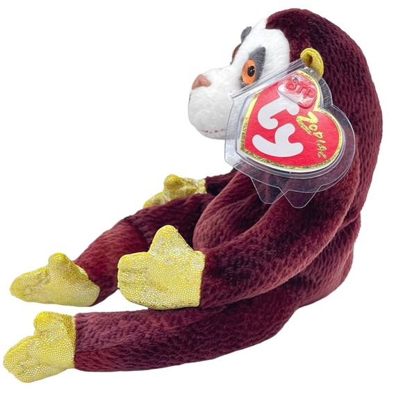 TY Beanie Baby THE MONKEY Chinese Zodiac Stuffed Plush Animal Toy With Hang Tag - Picture 2 of 8